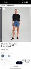 SPANX SPANXshape EveryWear Jean Shorts 5" Vintage Indigo size M