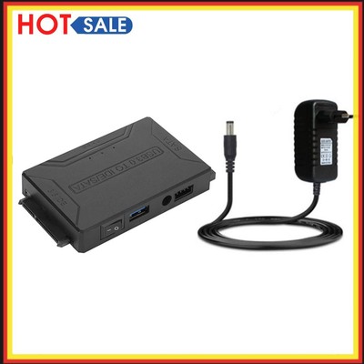 USB 3.0 zu SATA/IDE Festplattenkabelkonverter für Universal HDD SSD (EU PLUG)
