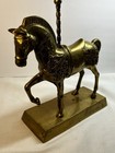 VTG Brass Carousel Horse On Brass Base 10.5”T 9” L 3.5” W — photo 3