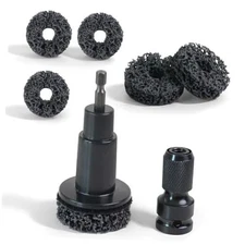 Wheel Hub Cleaning Tool Kit, 5PCS Brake Dust & Rust Removal Brush Set for Black