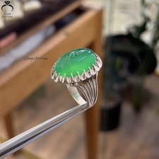 High-Quality Yemeni Aqeeq Ring Natural Agate Stone For Men