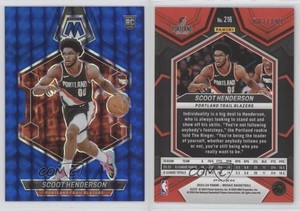 2023-24 Panini Mosaic Rookies Blue Prizm /199 Scoot Henderson #216 Rookie RC