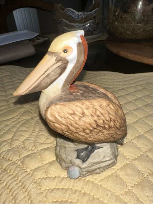 Pelican Bird Figurine Great Looking Ceramic Hand Painted Napco Pelican Figurine