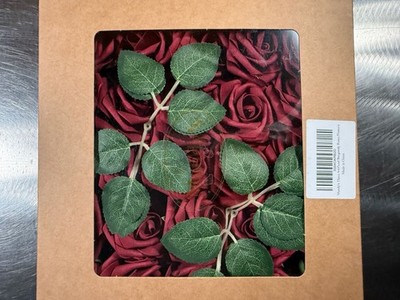 Mandy's 25pcs Artificial Burgundy Roses Flowers
