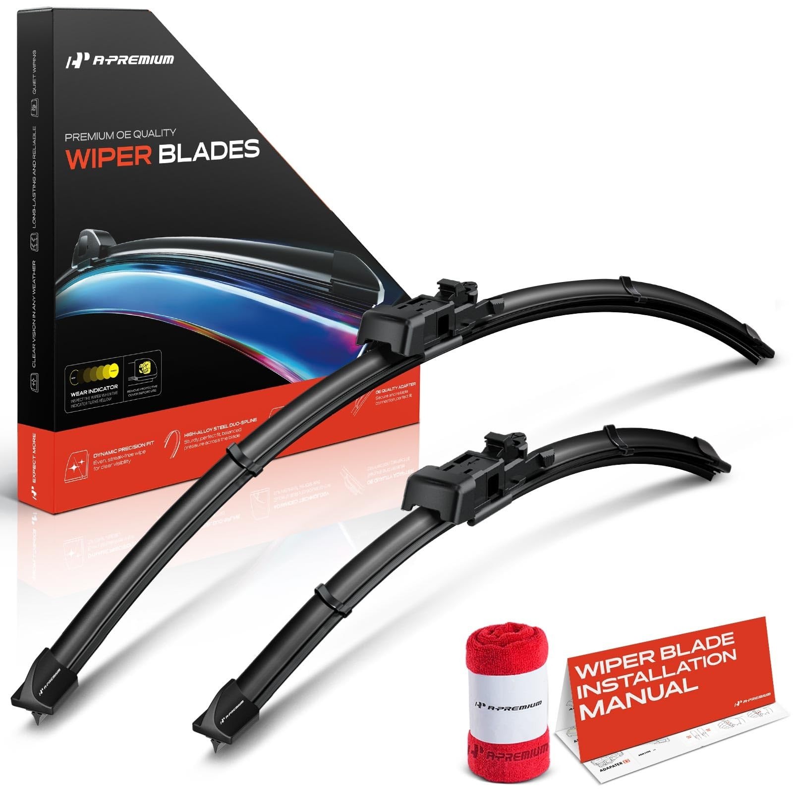 26" & 18" Windshield Wiper Blades for Maserati Ghibli & Quattroporte 2014-2024,