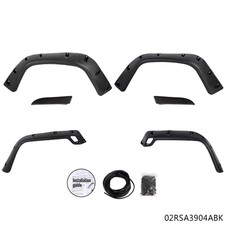 Fits 97-06 Jeep Wrangler Tj 7 Wide Pocket Extended Fender Flares Kit Black 6pcs Fits 97-06 Jeep Wrangler Tj 7 Wide Pocket Extended Fender Flares Kit Black 6pcs