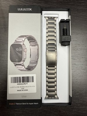 LULULOOK Natural Titanium Apple Ultra Series Watch Band - Grade 2 Titanium