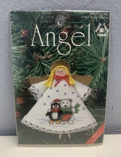 Clothespin Angel Cross Stitch craft Kit Christmas Ornament Polar Pals 1444