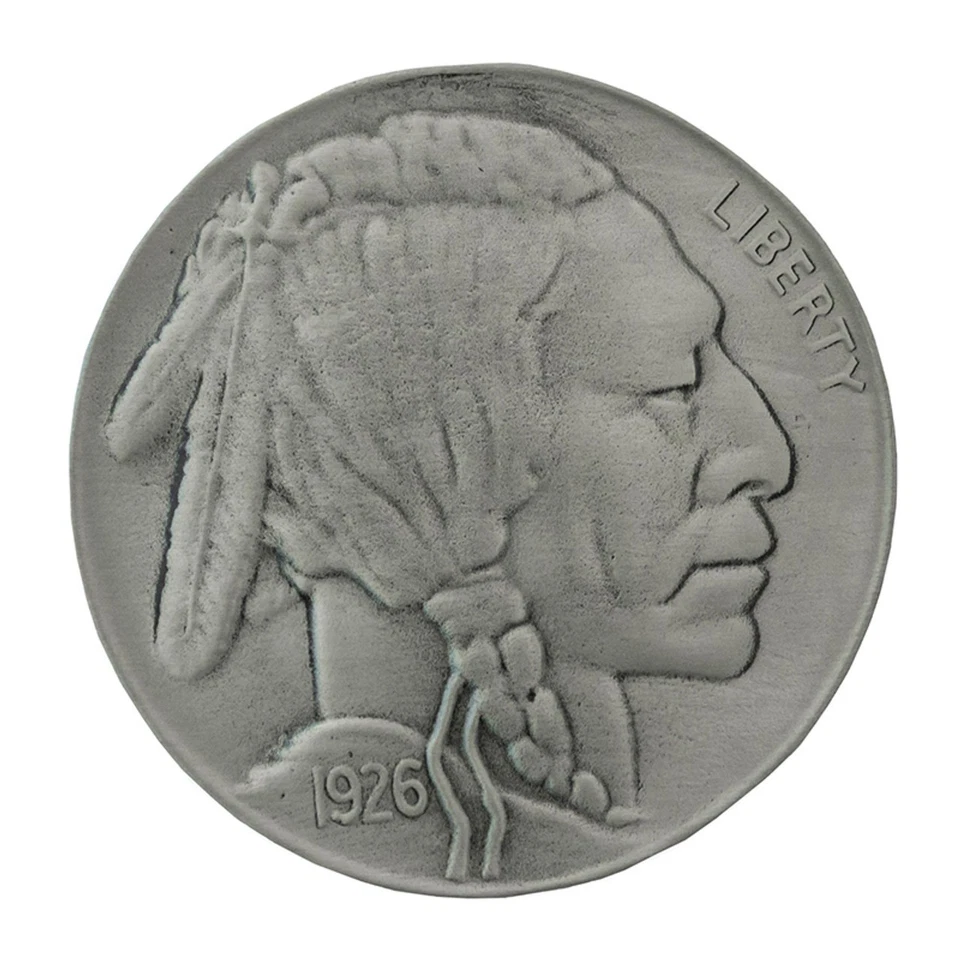 G-334 Boucle de ceinture réplique en nickel avec tête d'Indien - Photo 1/1