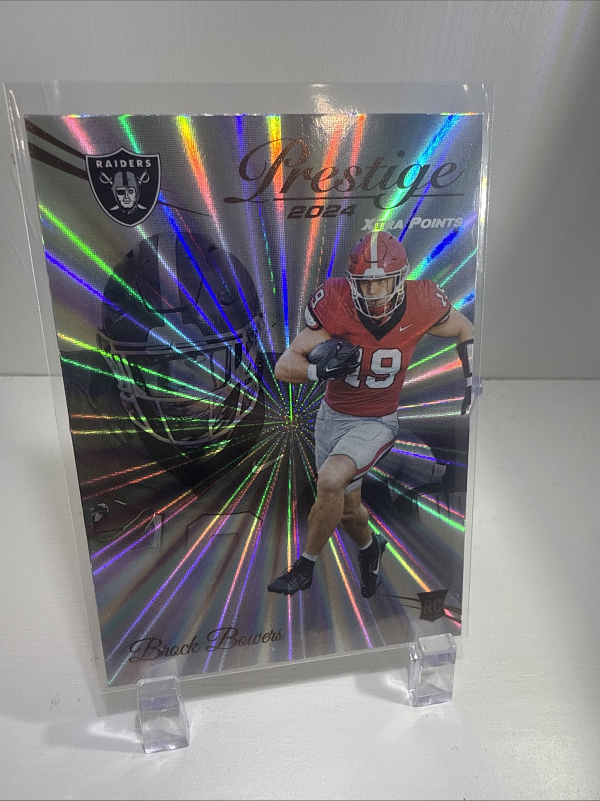 2024 Panini Prestige - Rookies Brock Bowers #305 Xtra Points Sunburst (RC)