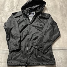 Portwest Classic Rain Windbreaker Jacket Men  s Size Small Blue Hooded Full-Zip