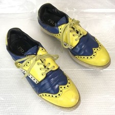 Prada Milano Yellow Blue Two Tone Wing Tip Sneakers Size 7 25.5-26.0 Yellow ...