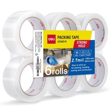 Heavy Duty Packing Tape 6 Rolls, Clear Packing Tape for Packaging Moving Seal...