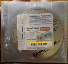 Microsoft Works Suite 2001 -with product key - 6 CD Sealed