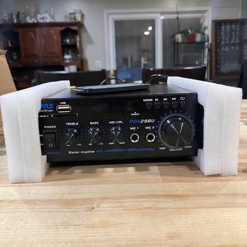 Pyle (PDA29BU) drahtlose Bluetooth Stereo-Endstufe Box und Fernbedienung - Bild 3 von 5