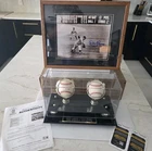 NY Yankees Don Larsen & Yogi Berra Signed Baseball Display – 1956 Perfect Game