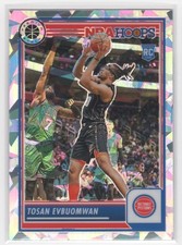 #133 Tosan Evbuomwan 2023-24 Premium Stock Silver Ice Prizm RC Detroit Pistons