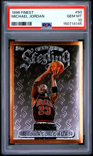 1996 TOPPS FINEST #50 MICHAEL JORDAN PSA 10