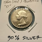 1964-D Washington Quarter (25ç) 90% Silver Good  Condition