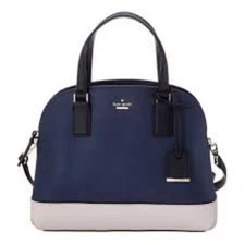 m1211 kate spade Shoulder Bag Navy Leather 24cm x 30cm Slight Wear