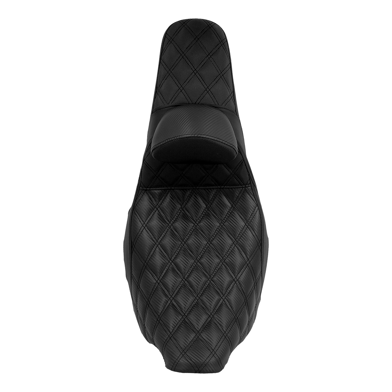 Black Lattice Gel Seat & Backrest For Harley Touring Electra Glide FLHT 2009-23