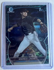 2023 Bowman Draft - Andrew Lindsey #BDC-18 Aqua Lunar Crater Refractor /125 (RC)