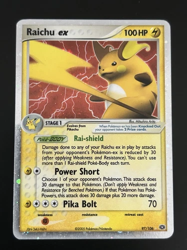 Pokemon TCG EX Emerald #97/106 Raichu ex Ultra Rare LP