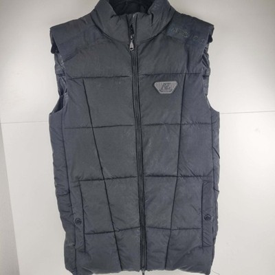 Alessandro Zavetti Vito Weste schwarz wattiert Weste Stil UK Größe Small