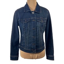 Old Navy Women's Denim Jacket Dark/Medium Wash Button Size S Small