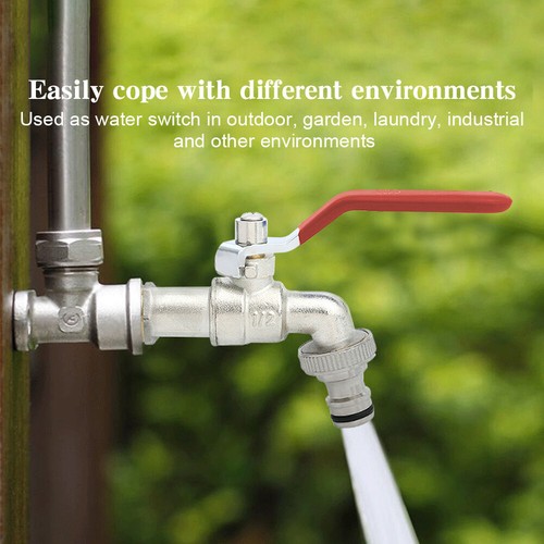 Garden Tap Single With Connector Durable Outdoor Faucet Ball Valve