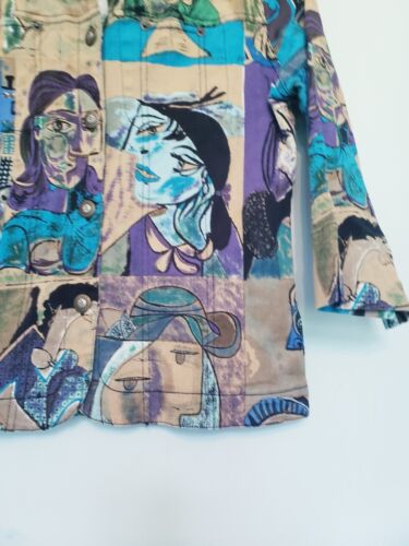 Giacca Keren Hart donna M indossabile arte Picasso cubismo astratto cotone elasticizzato - Foto 3 di 6
