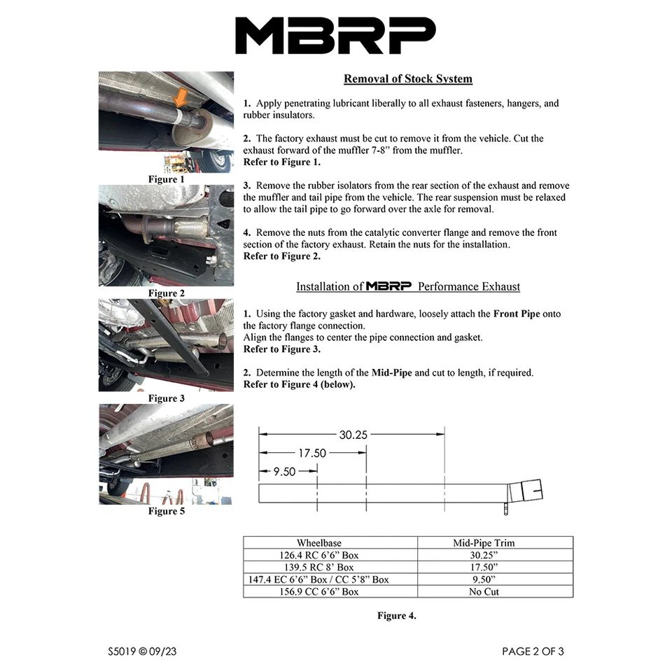 Escape trasero MBRP S5019AL acero Cat para Silverado/GMC Sierra 1500 2019-24 2,7 L Foto 4 de 4