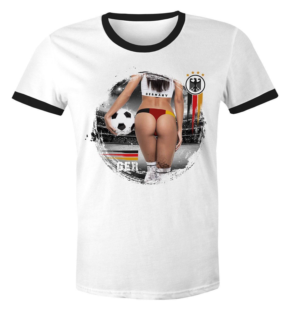 Футболка Herren Deutschland Fuball EM 2024 Fanshirt Sexy Po Girl Германия 5090₽