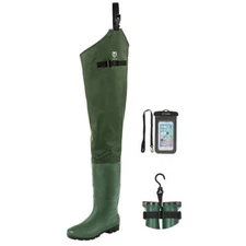 Lightweight Hip Boot For Men And Women 2ply Pvc/nylon Fishing Wader green And B