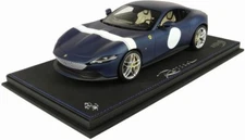 Ferrari Roma optional griglia Matt Blu Abu Dhabi strisci w/ display case in 1:18