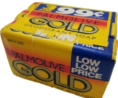 Bar Soap Palmolive Gold Vintage Deodorant Bath Size 4.50 oz Each Sealed Package