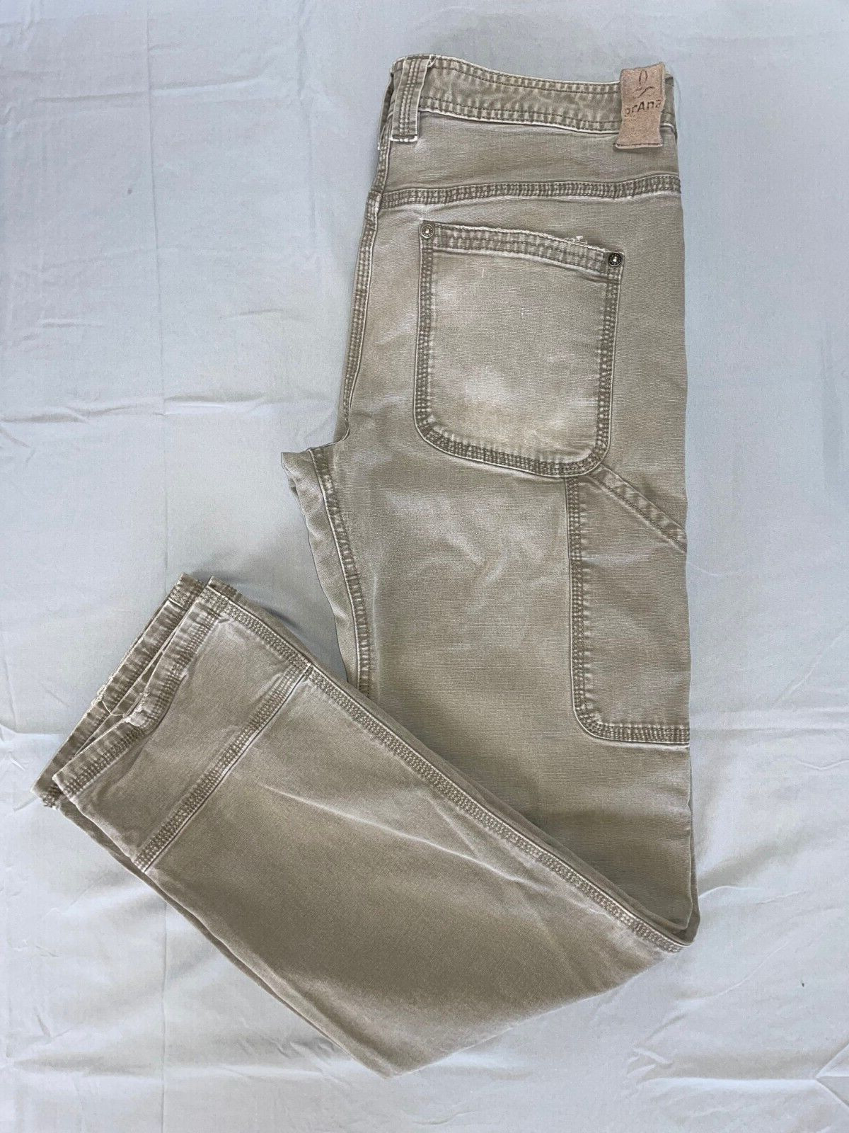 Prana Stretch Canvas 5-Pocket Climbing, Hiking, Rock Jeans. 