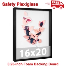 Califortree 16x20 Shadow Box Frame w/ Linen Soft Linen & Pins for Jersey Display