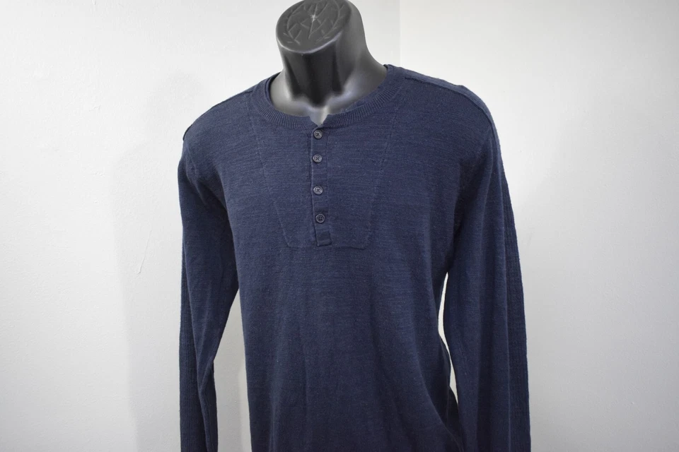 Armani Exchange Henley Sweater Linen Thin Long Sleeve Pullover Mens Large - Image 2 of 4