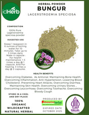  idHerb 50-500 gram Powder Queen's Crape Myrtle Lagerstroemia Speciosa Organic