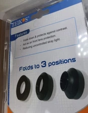 62mm Universal Rubber Lens Hood Normal Tele Wide Zoom 62 mm Zeikos Screw-in