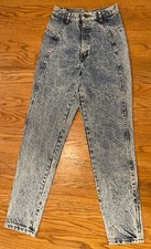 Vintage 1980s Chic Acid Washed Mom Jeans Sz 5