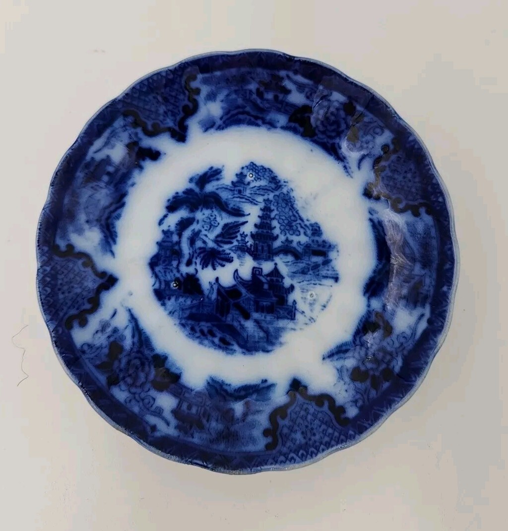 Villeroy Boch Wallerpangen Flow Blue Willow Pagoda Dish Bowl