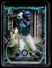 2023 Bowman Chrome Prospects Aqua Lunar Crater Martin Gonzalez /125 Seattle
