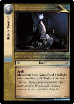 LOTR TCG ROTEL REALMS ELF-LORDS DEEP IN THOUGHT 3C30 Foil GEM MINT