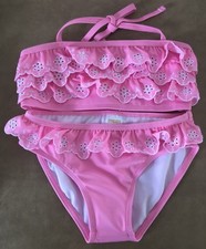 NWT Gymboree Girl Swim Shop Pink Ruffle 2-piece Swimsuit 5 6 7 8 10 12 14
