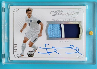 2015-16 Panini Flawless Soccer Frank Lampard Patch Auto 19/25