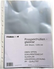 200er Pack Prospekthüllen A4 glasklar transp...