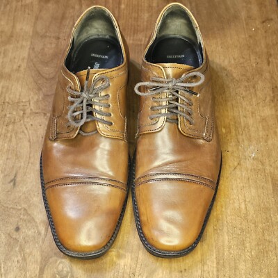 Johnson & Murphy Sheep Skin Shoes Size 8.5 Johnston Murphy Black Aerated Sheepskin Slip On Dress Shoes  main image 4