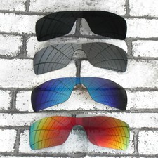 4Pairs Replacement Lenses for-OAKLEY Batwolf Sunglasses Black Blue Silver Red